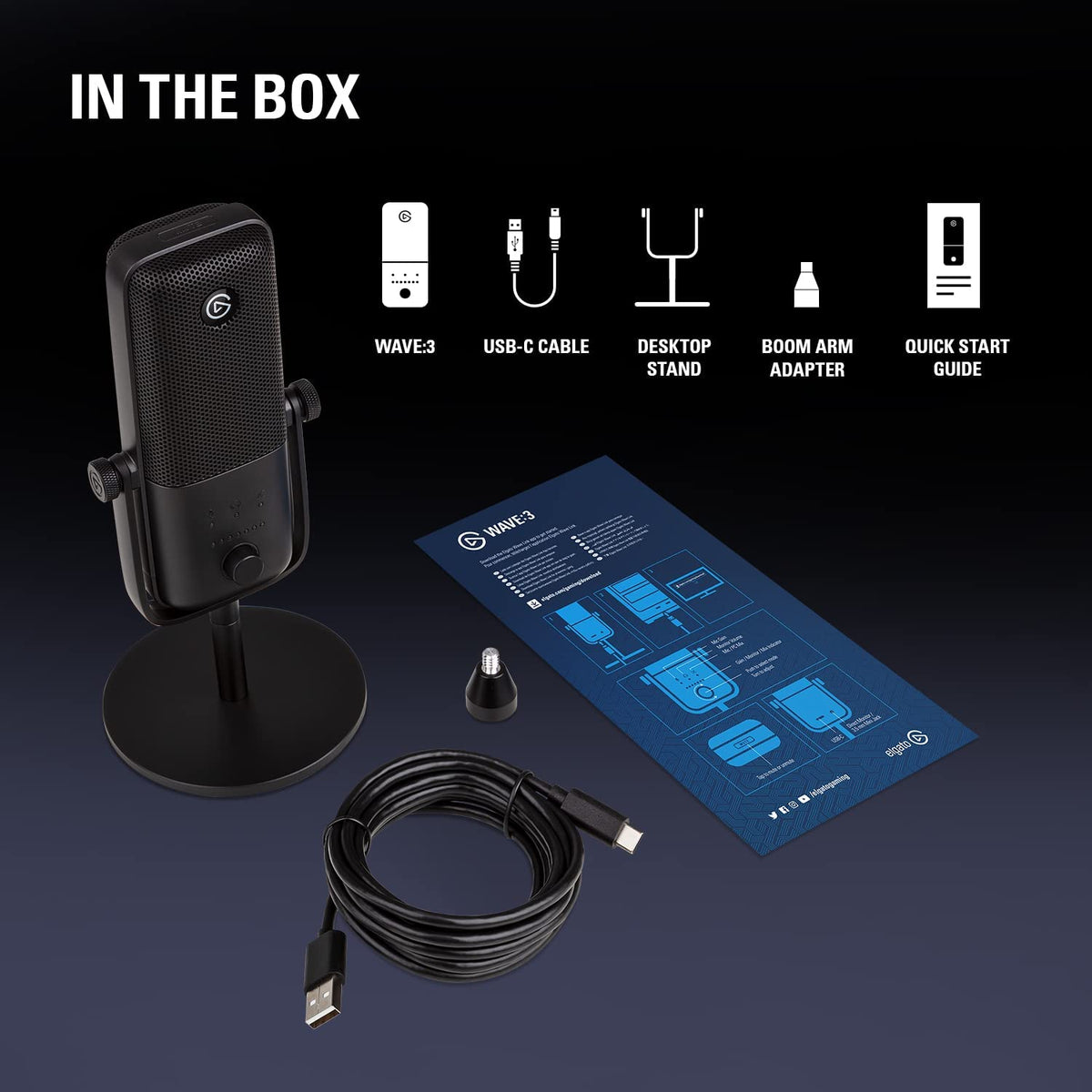 Wave:3 USB Condenser Microphone for Streaming